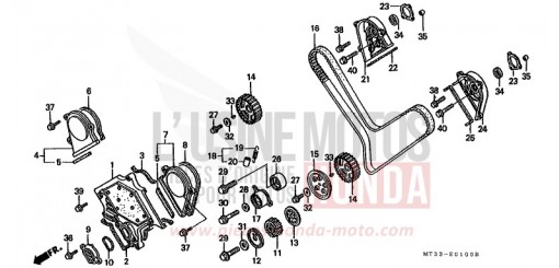 ABDECKUNG, VORNE/STEUERRIEMEN ST1100AN de 1992